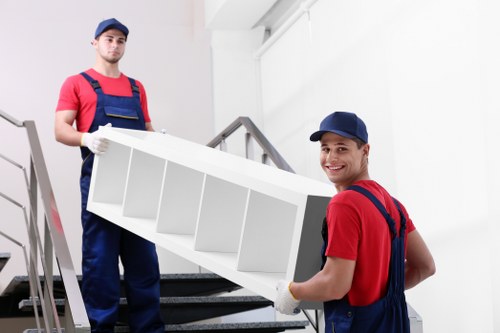 A trained removals team assessing a property before transport begins