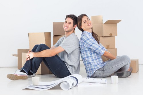 Removals van supporting a local move in Brixton with boxes and furniture