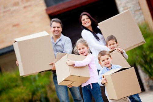Removal van and moving boxes for a Brixton flat move