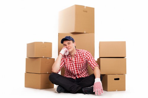 Carefully loaded furniture for a local Brixton move